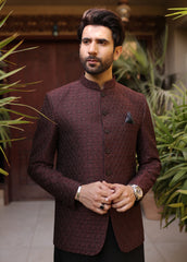 Men Prince Coat - Mehroon