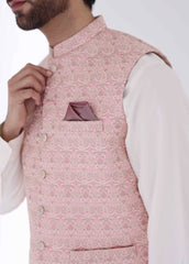 Light Pink Men Waistcoat