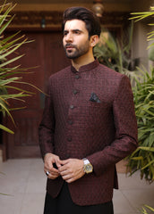 Men Prince Coat - Mehroon