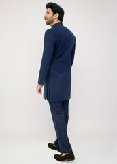 Blue Front Open Sherwani