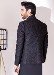 Embroidered Men Maysori Black Prince Coat