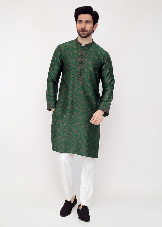 Green Blended Special Kurta