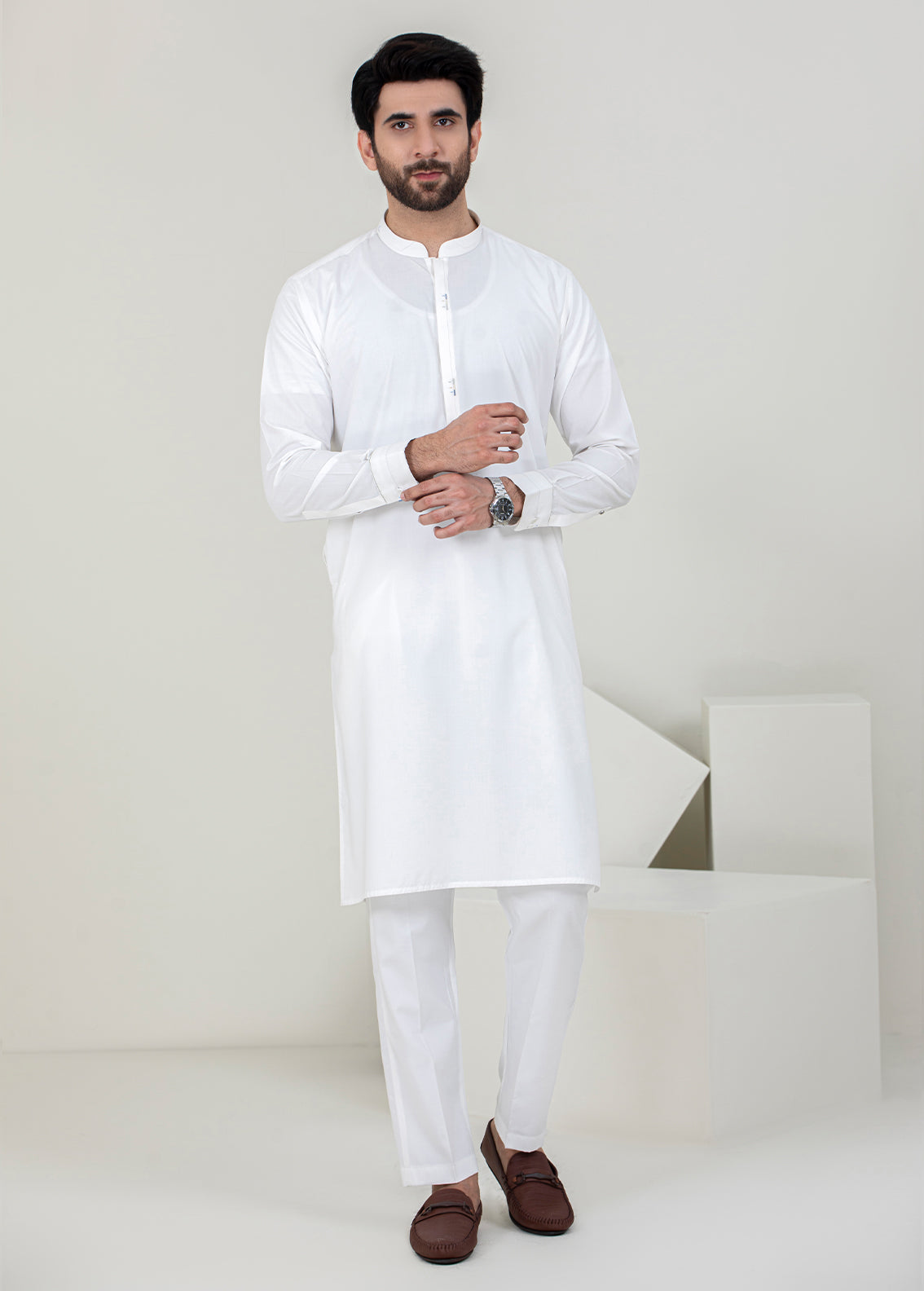 Off-White Men Kameez Trouser