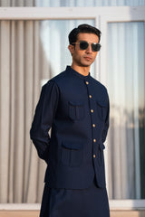 Royal Blue Suiting Waistcoat WS-244-114