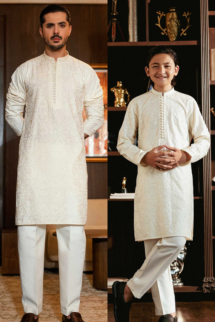 White Embroidered Kurta Trouser ( FD-5072 & K-3727 )