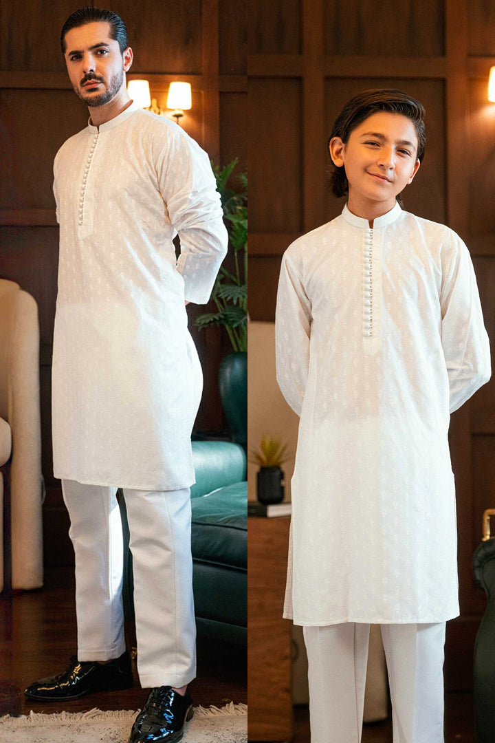 Off-White Embroidered Kurta Trouser ( FD-5076 & K-3726 )