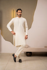 White Embroidered Kurta Trouser C-010219