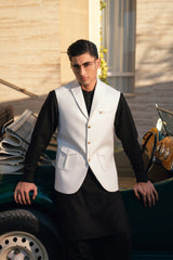 White Lapel Suiting Waistcoat WS-2017