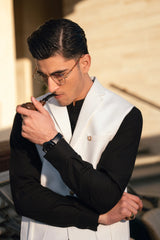 White Lapel Suiting Waistcoat WS-2017