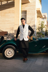White Lapel Suiting Waistcoat WS-2017