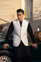 White Lapel Suiting Waistcoat WS-2017