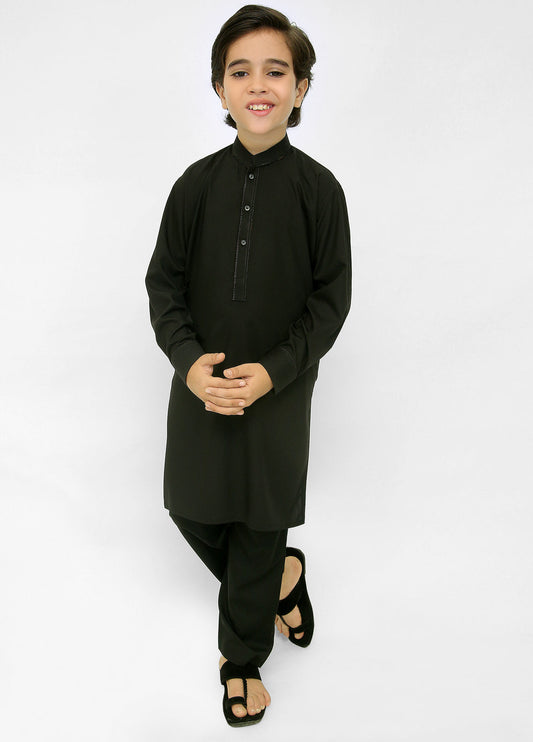 Black Kurta Pajama For Kids