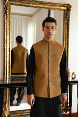 caramel Brown Suiting Waistcoat WS-2033
