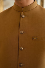 caramel Brown Suiting Waistcoat WS-2033
