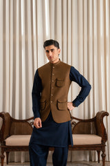 Chocolate Brown Suiting Waistcoat WS-20013
