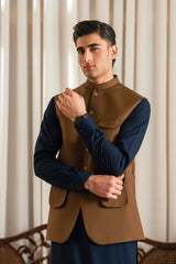 Chocolate Brown Suiting Waistcoat WS-20013