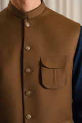Chocolate Brown Suiting Waistcoat WS-20013