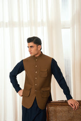 Chocolate Brown Suiting Waistcoat WS-20013