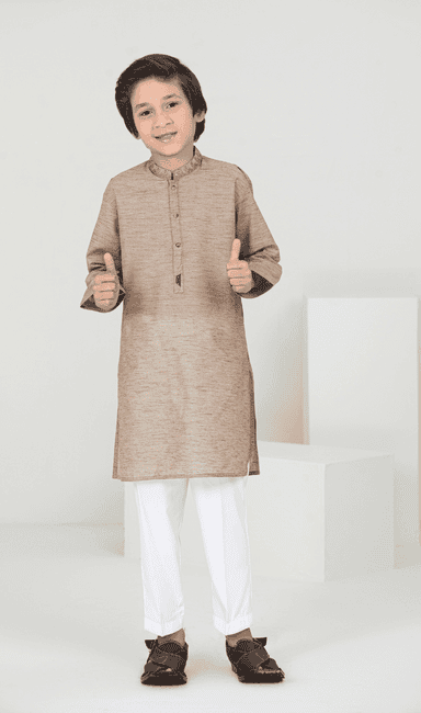 Brown Kids Kurta Pajama Set
