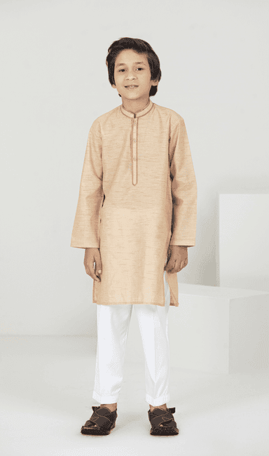 Stylish Golden Kurta for Kids
