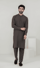 Traditional Brown Men Kameez
