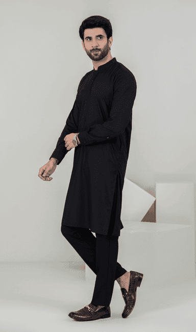 Men's Black Trouser Kameez