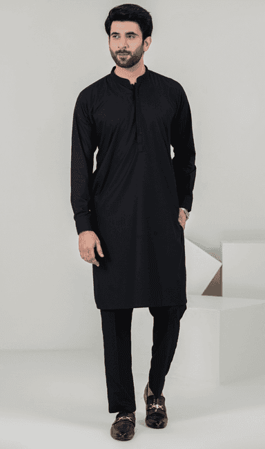 Men's Black Trouser Kameez