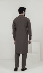 Brown Kameez Trouser Set for Men
