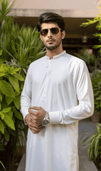 Men's White Trouser Kameez 