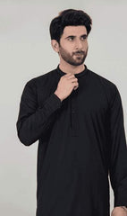 Men Shalwar Kameez - Black - Stylish Garments