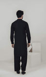 Men Shalwar Kameez - Black - Stylish Garments