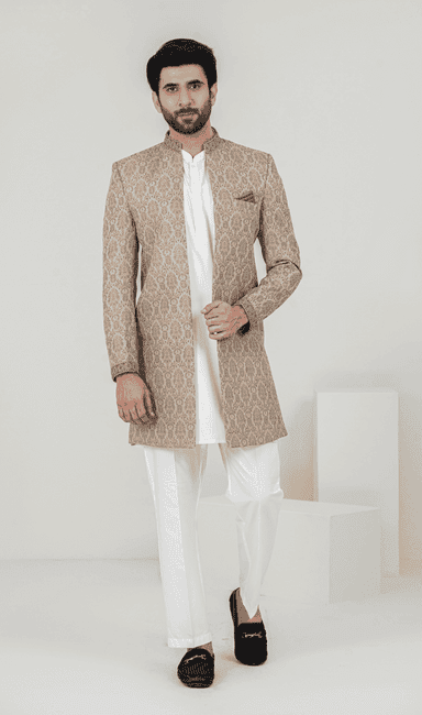 M-Golden Sherwani for Grooms