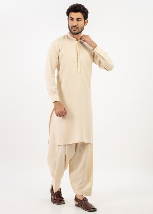 Light Fawn Men Shalwar Kameez