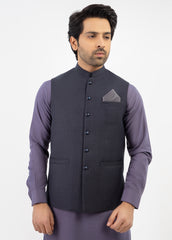 Men Waistcoat Navy Blue