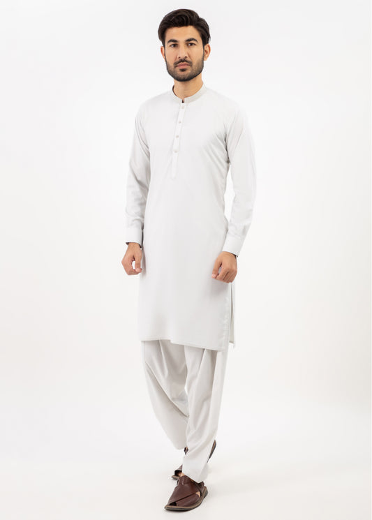 Men Shalwar Kameez Light Grey