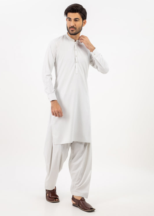 Men Shalwar Kameez Light Grey