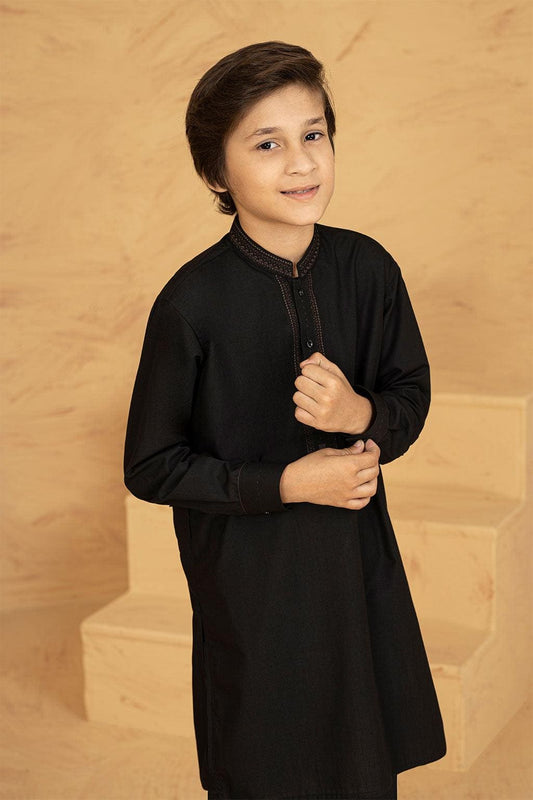 Kids Kurta Pajamas - Black - Stylish Garments Pk