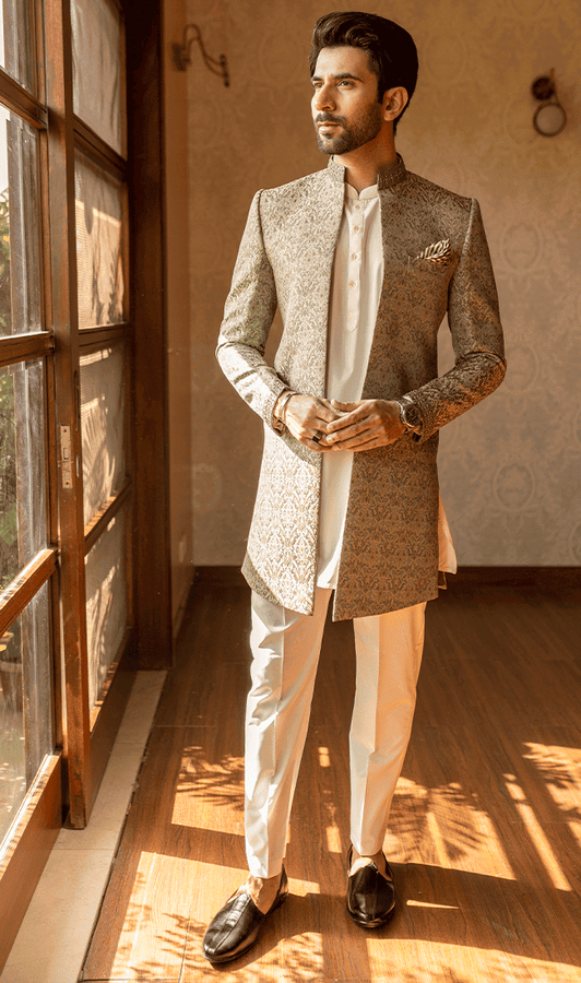 Men's Front Open Sherwani 